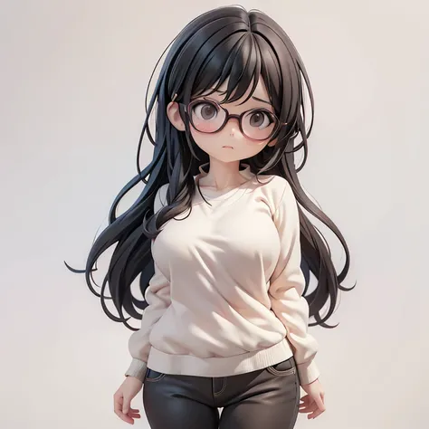 30-year-old woman、female teacher、Glasses、Black Hair,、Perm、Long Hair、Casual wear、Formal look、sweater、shirt、ポロshirt、Clothing patterns、Clothing Design、whole body、 Hand on the chest that is being held、My breasts are being massaged、A man is rubbing my breasts、M...