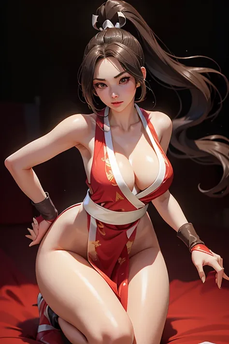 high quality,HD,16K,Sharp Line,1 Girl,fantasy, （Fire Spirits）,Pretty Face, Large Breasts, Beautiful legs,In the mountains,Focus Girl,detailed Pretty Face,Detailed clothes,beautiful eyes,Cool,Sexy,Dynamic Angle,穿着华服的神明Strike a pose拍照, Ancient mysterious sex...