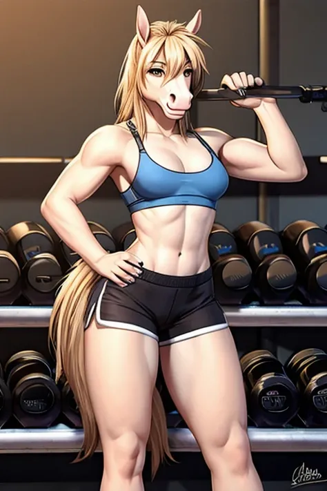 Horse short shorts gym