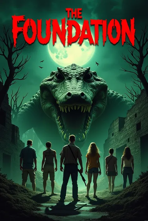 The Foundation vs crocodile horror movie poster 