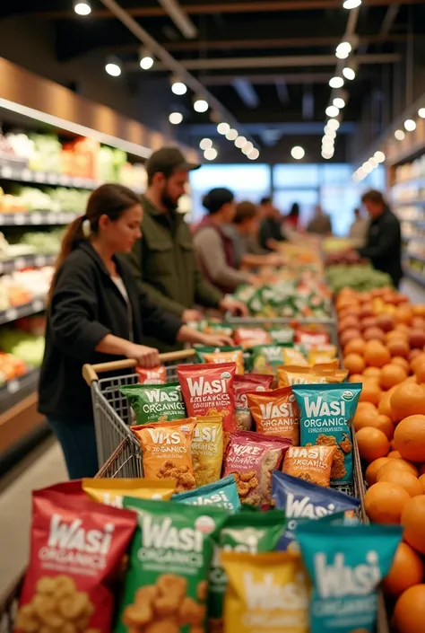 Now people are buying WASI ORGANICS organic snacks at the supermarket