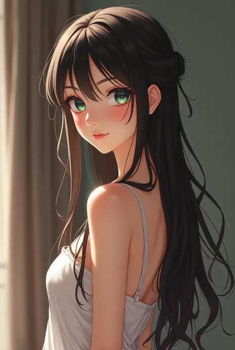 realistic anime girl, nude, highly detailed face, beautiful eyes, long eyelashes, elegant expression, flawless skin, delicate features, slender body, graceful pose, intricate hair, soft lighting, muted colors, cinematic composition, photorealistic, 8k, mas...