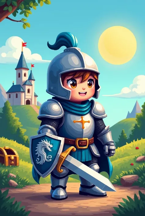 Mini medieval knight pixel art