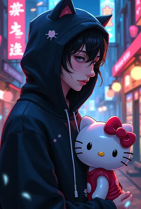 A joji con hello Kitty 

