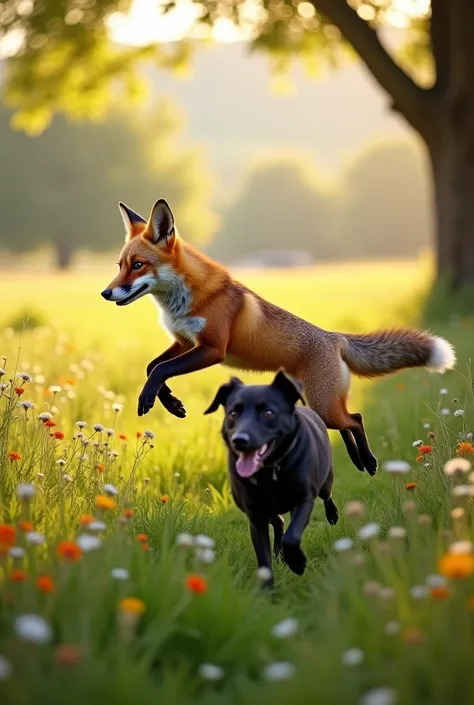 Lazy brown fox jumped over a quick black dog