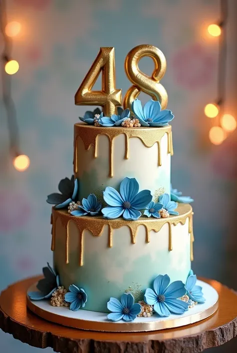 Make a cake that says 48