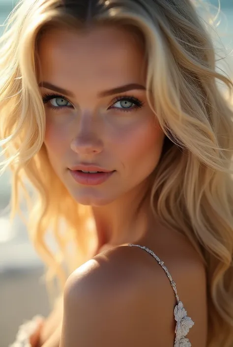 blond sexy women face