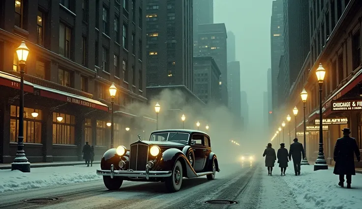 Lincoln Continental atmosphere snow Chicago in 1930, Mafia: The City of Lost Heaven game