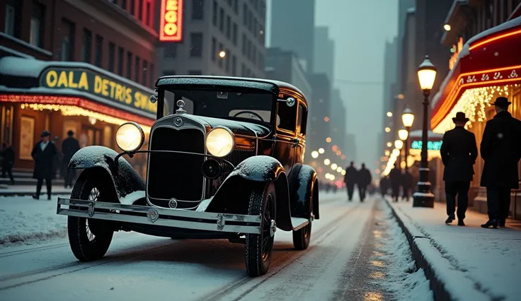 1930 FORD MODEL A atmosphere snow Chicago in 1930, Mafia: The City of Lost Heaven game