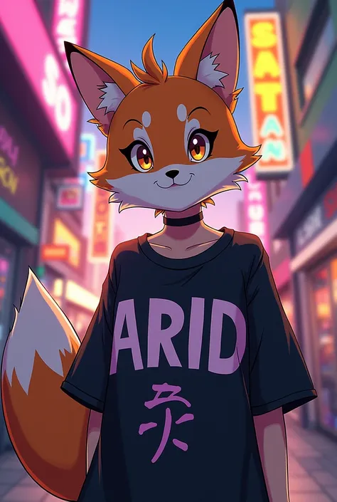 anime physic with a fox face with a shirt on and says “ARID”