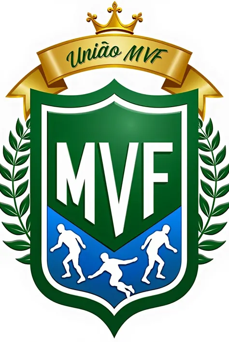 Create a soccer team crest with the name União MVF