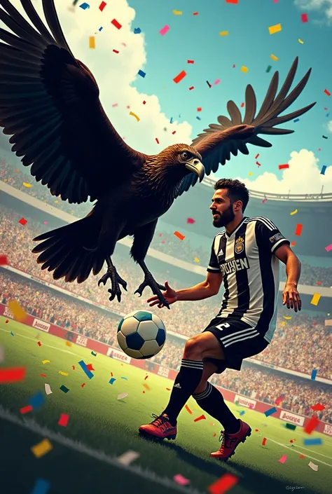 Vulture fighting with Botafogo