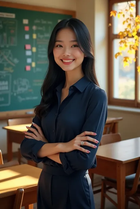 A 30-year-old Japanese female teacher with extremely realistic nails