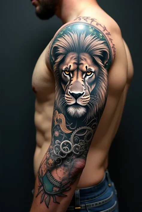 A tattoo closing the arm courage, faith, determination, Production Engineering, Lion or Phoenix or Owl project planner
I want a masculine tattoo 