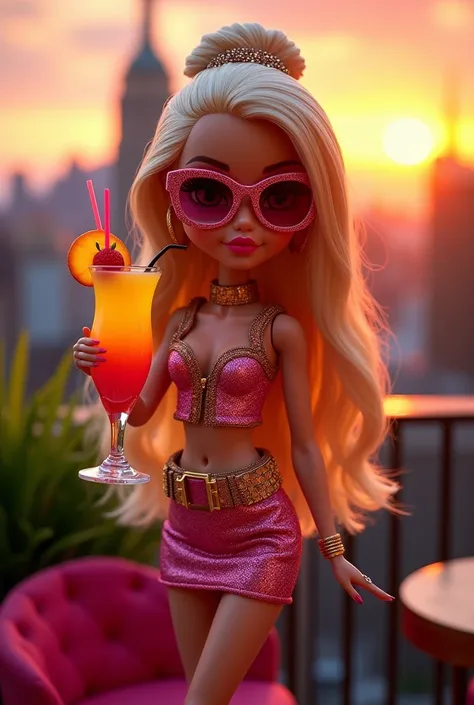 Bratz with a cocktail 