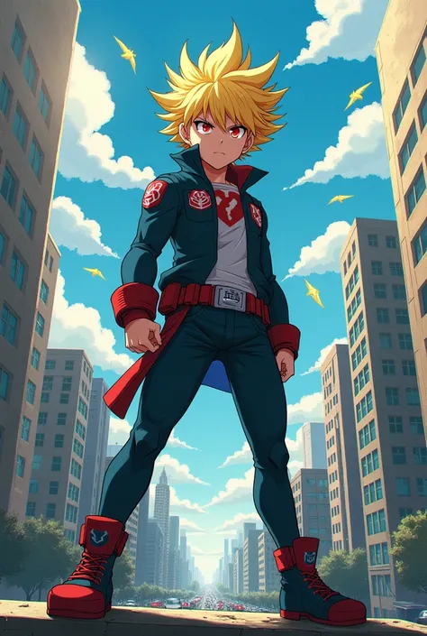 My Hero Academia blonde hair red eyes