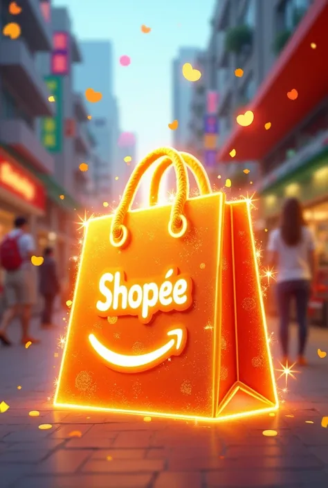 More dynamic Shopee logo with the goal of attracting people 