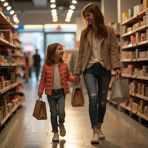 Mother and daughter　shopping