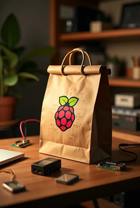 Bag of kraft paper for Raspberry Pi