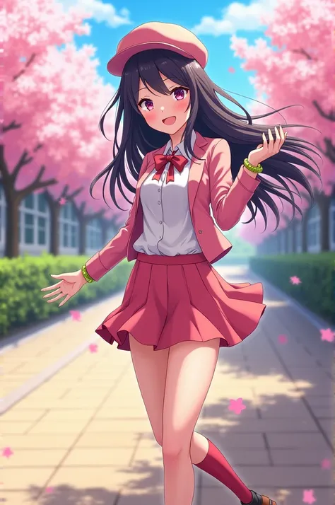 Student in a sexy anime skirt