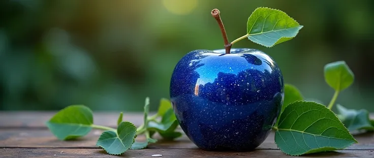 A bright lapis lazuli pencil apple 