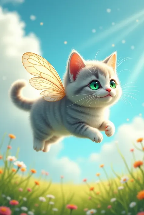 a flying cat 