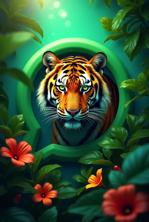 Tiger coming out of WhatsApp profile 
