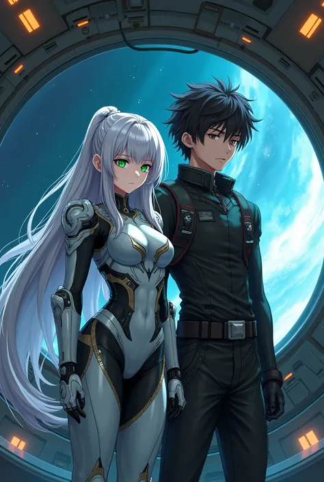 Epic anime girl and boy (boy age is 32 girl age is 35)
On space station 