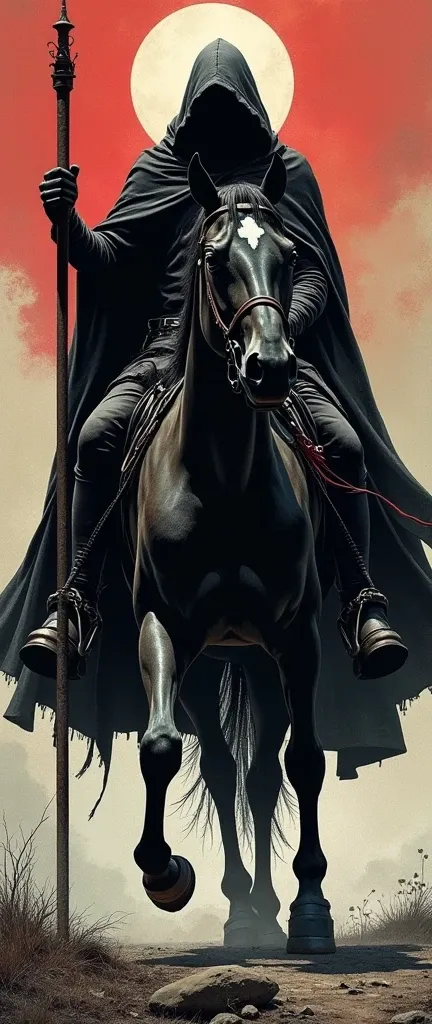 Frank A collaboration between Alessandro Magnasco and Frank Miller: the black horse of the apocalypse and the Grim Reaper