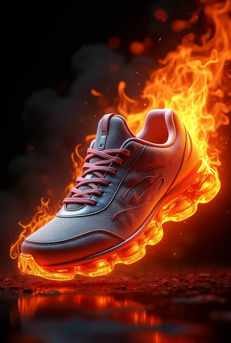 Fire realastick shoe with 3d effect 