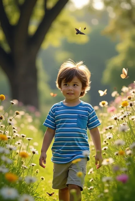 A boy wearing a shirt 