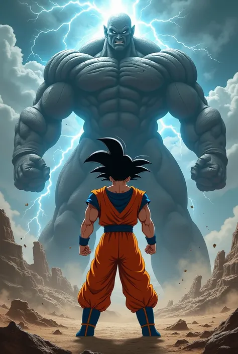 Create Goku against a giant being