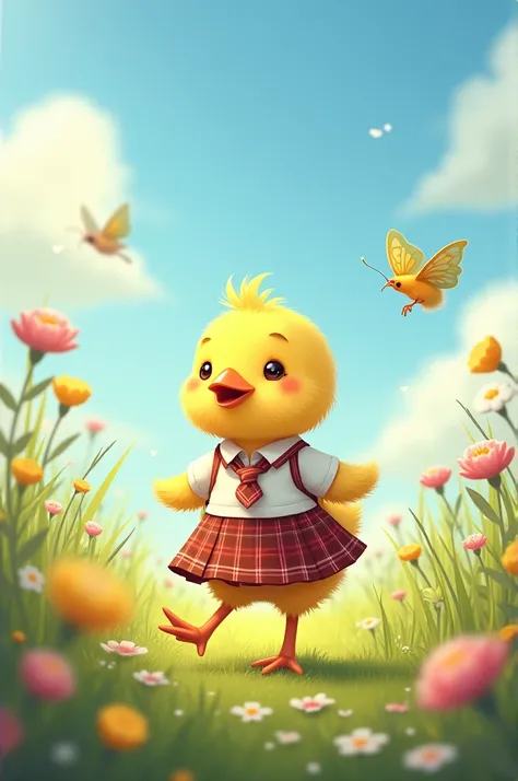 Little chick with uniform 