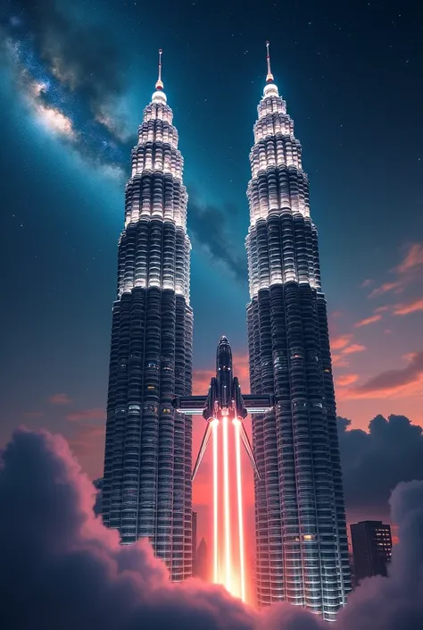 Klcc is a spaceships . Rocket concept klcc