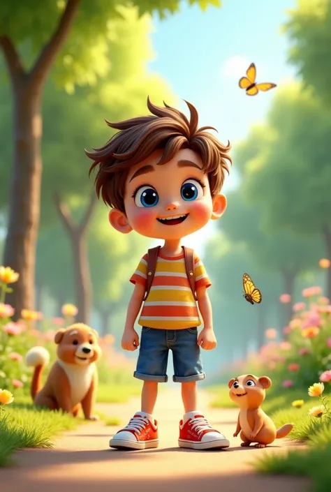 genrate 3d animated boy kid cartoon image