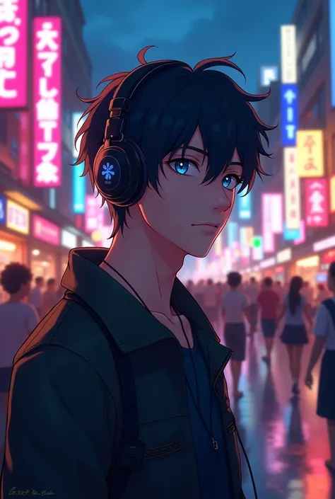 Handsome anime Add headphone 