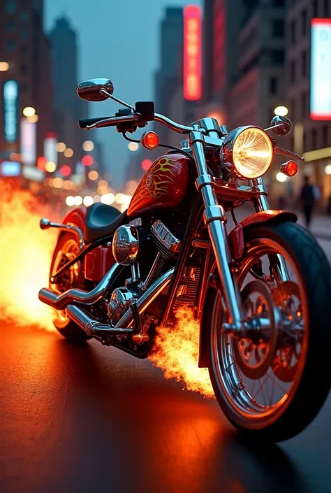 Bike with fire display
