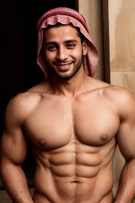 masculine,male,masterpiece,perfect eyes ,arabic,1 boy, 30 years old,smile, background does not change,HD