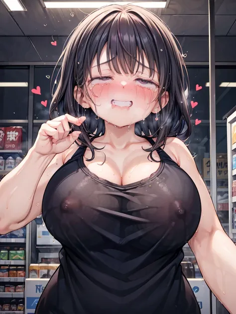 (Girl, Fat middle-aged man:1.2)、((Completely naked))、blush、convenience store、Very detailed、High resolution、4K、masterpiece、High resolution、(tears:1.8)、(heart:1.3)、(rape)、(Grin:1.3)、(Half-close your eyes:1.6)、(Sweaty:1.3)、(Big Breasts)、(Push one&#39;s groin ...