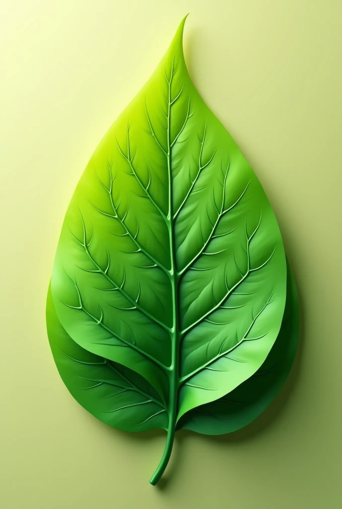 Logo 3d grean leaf