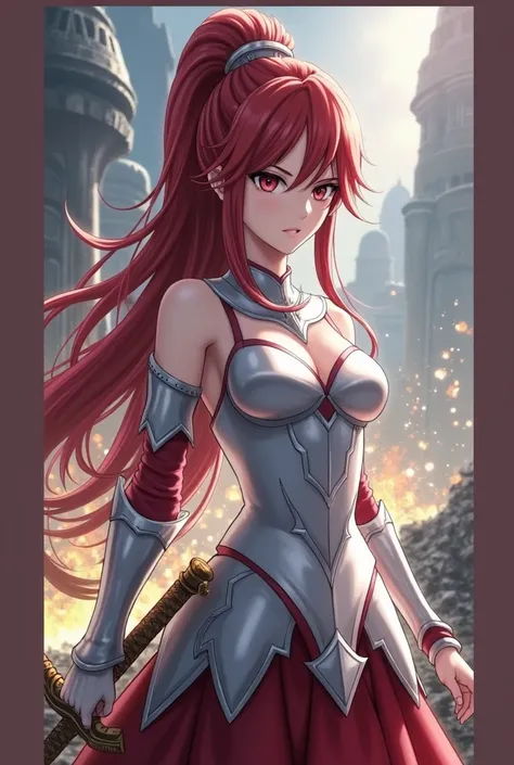 Here’s a detailed prompt to create an image of Erza Scarlet:
(Erza Scarlet:1.4), (Fairy Tail anime style:1.4), (masterpiece:1.4, best quality), (photo realistic:1.4), fierce and determined expression, dynamic battle pose, wearing her iconic armor with intr...