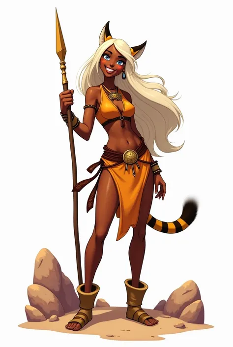 (Masterpiece, best quality), detailed, ((character art, full of details, Anime Babe, Wallpaper, Game Illustration, Animagine XL Babe, Fan Art, Animated)), (AFK_Arena, Antandra, cheetah girl)), (1woman, female), ((simple tribal african folk clothes, rough d...