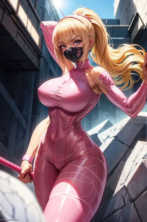 ((Best quality)), ((Masterpiece)), ((Realstic)) and ultra-detailed pchaudography, Gwenpool, Pretty Girl Gwenpool marvel universe, 
"A highly detailed and dynamic illustration of a female superhero inspired by the Marvel Universe. She has an athletic and cu...