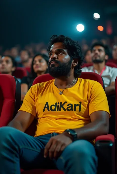 Front view, man, black hair, tall, sri lankan, no beard, sooo horny 🥵 watching a movie in a theater , yellow t shirt having a logo "AdiKari" , denim got wet during the movie
Peeing on pants, jaw drop ,pant wet