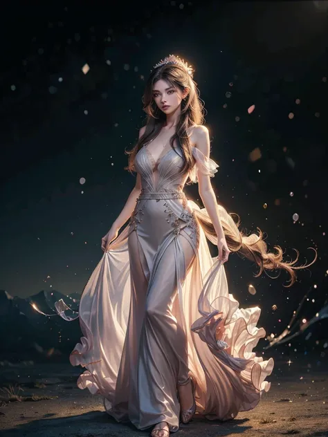 long shot, full body image, (GOOD:1.5),(highly detailed CG 8k wallpaper, masterpiece, of the highest quality, Super detailed), (better lighting, best shadows, very delicate and beautiful), floating, high saturation, dynamic angle, ((A girl)), Beautiful, Ni...