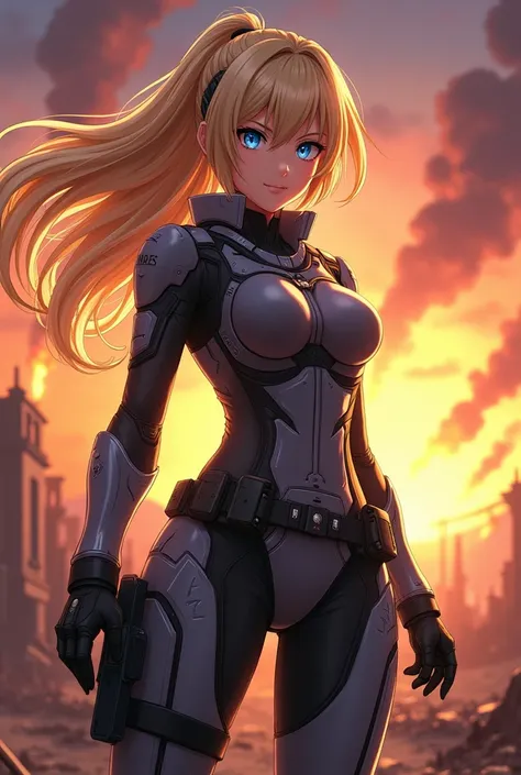 A blonde anime soldier 