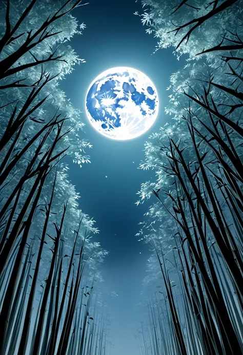 
               (Only the bamboo forest treetops and full moon are visible) 在月光下竹林  close up ( Look from the bottom up) close up 


               (Only Treetops and Full Moon are Visible.)Moonlight Pierces Through the Gaps in the Trees. high dynamic range...