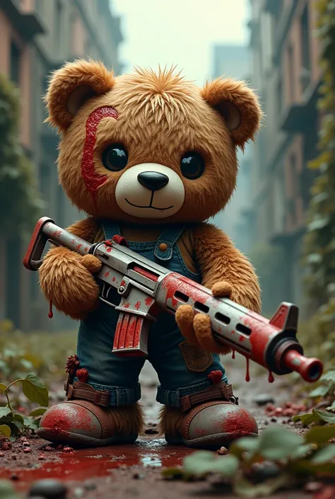 Bloody Zombie Killing Teddy Bear Rifle 