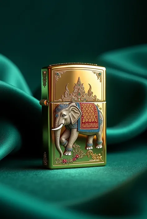 Help design a luxury lighter with a Thai elephant pattern.