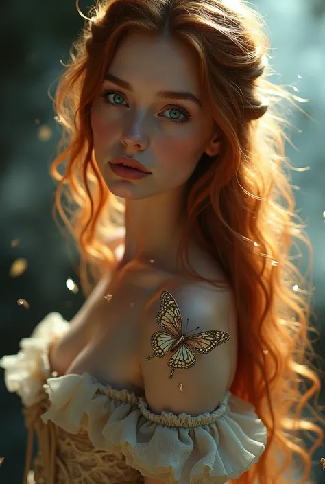 (solo, full body photo:1.3), (action packed:1.3), (haze, fog, mist:1.3), chiaroscuro, best quality, photorealistic, 1woman, (cute), (24yo:1.2), redhead, long ginger hair bị highly detailed, 1700S, digital photography, art by artgerm and ruan jia and greg r...